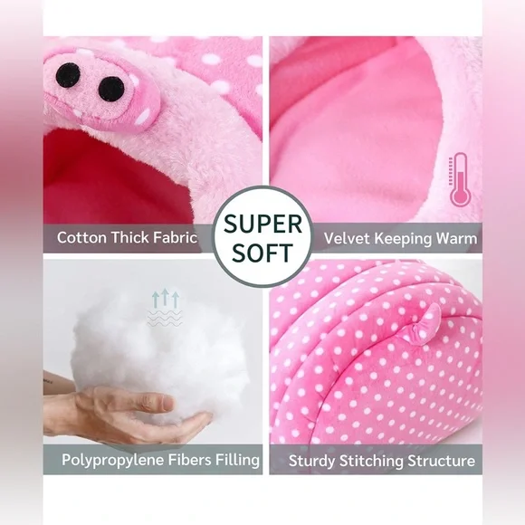 COPY - Animal Bed Guinea Pig Accessories Cage Habitat Toy Hideout House Washable - Picture 2 of 8